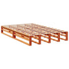Seng med bokhylle uten madrass voksbrun 120x200 cm heltre furu