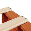 Seng med bokhylle uten madrass voksbrun 90x190 cm heltre furu