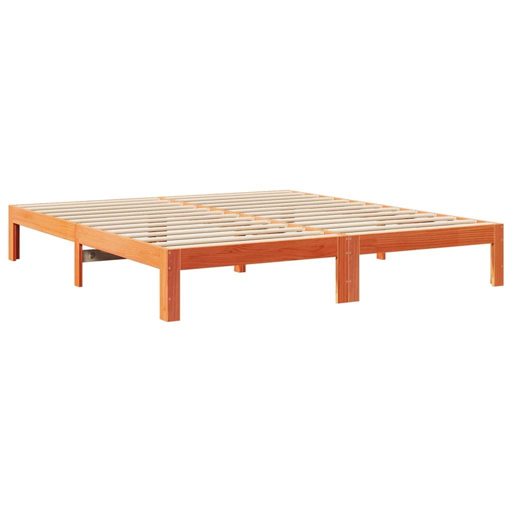 Familiesengeramme uten madrass voksbrun 240x200 cm heltre furu