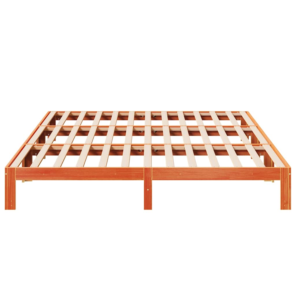 Familiesengeramme uten madrass voksbrun 240x200 cm heltre furu
