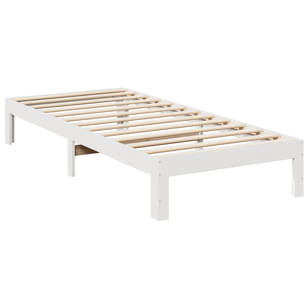 Familiesengeramme uten madrass hvit 270x200 cm heltre furu