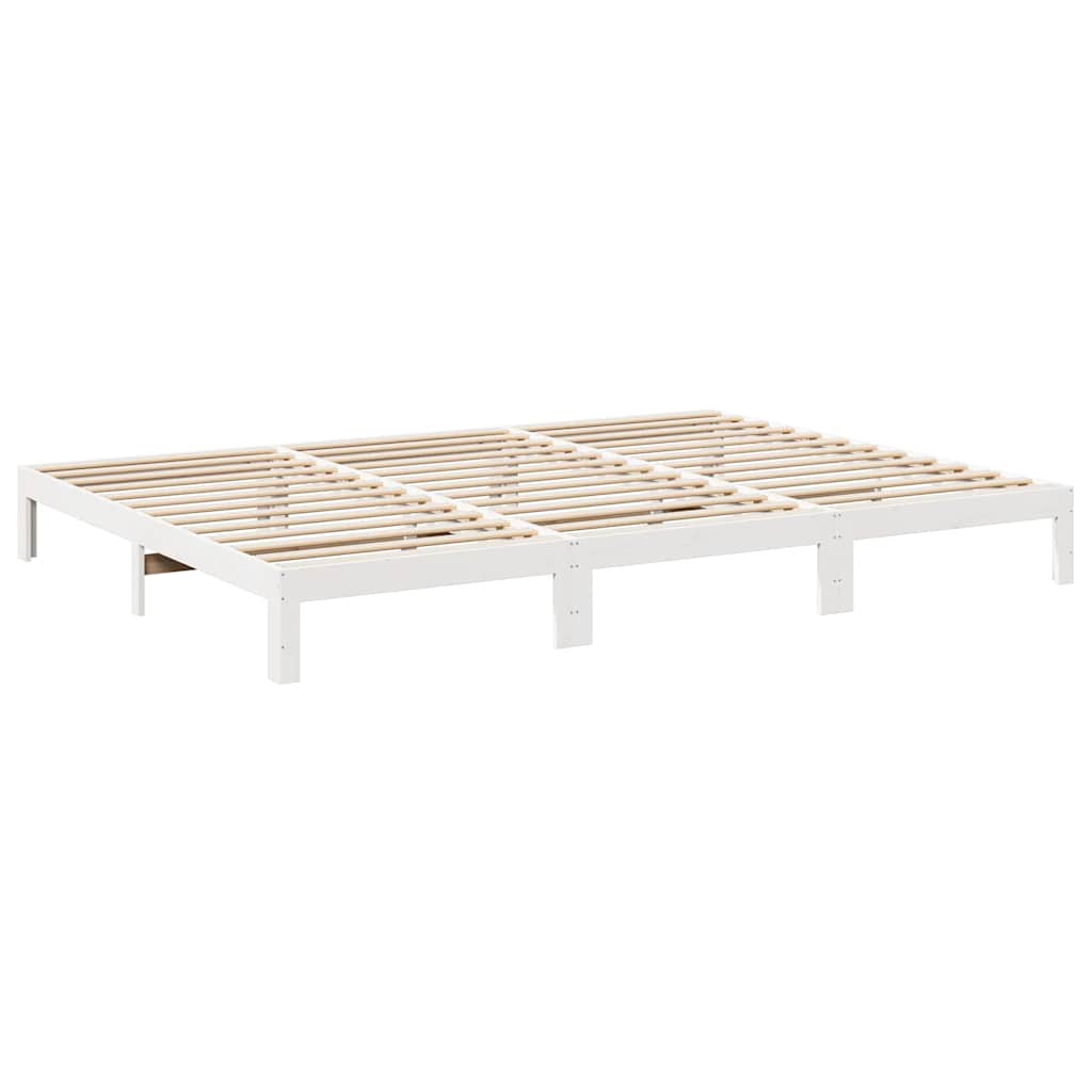 Familiesengeramme uten madrass hvit 270x200 cm heltre furu