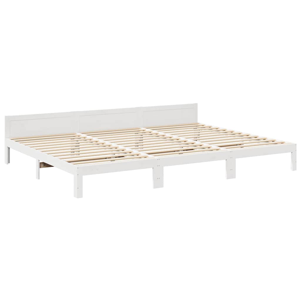 Familiesengeramme uten madrass hvit 240x200 cm heltre furu