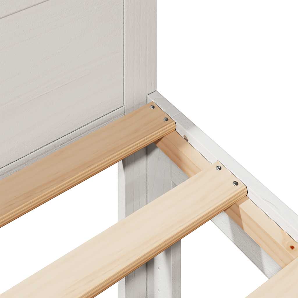 Familiesengeramme uten madrass hvit 240x200 cm heltre furu