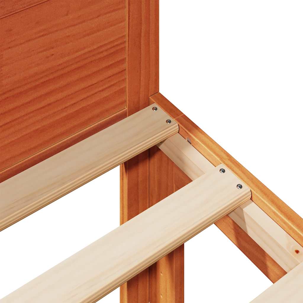 Familiesengeramme uten madrass voksbrun 240x200 cm heltre furu