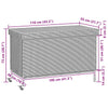 Putekasse med hjul svart 110x55x73 cm polyrotting