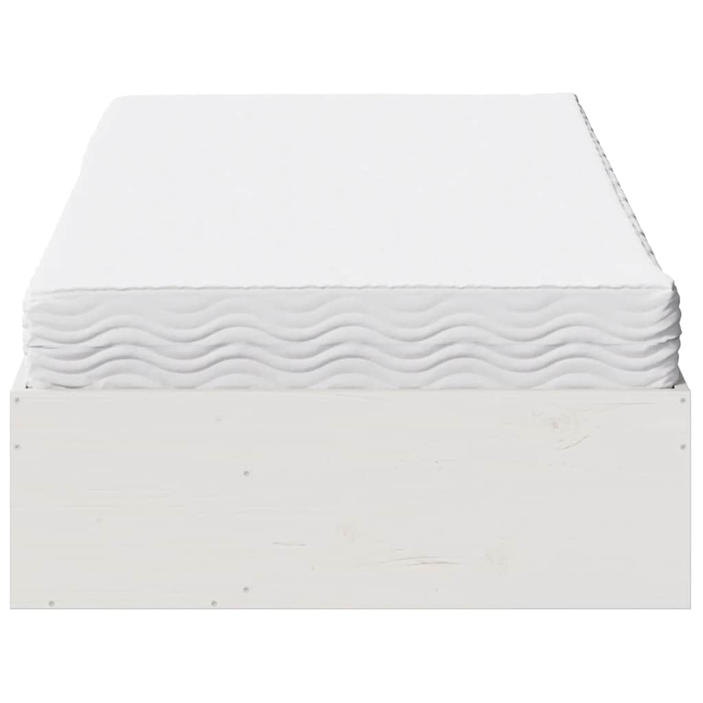 Dagseng med madrass hvit 90x190 cm heltre furu