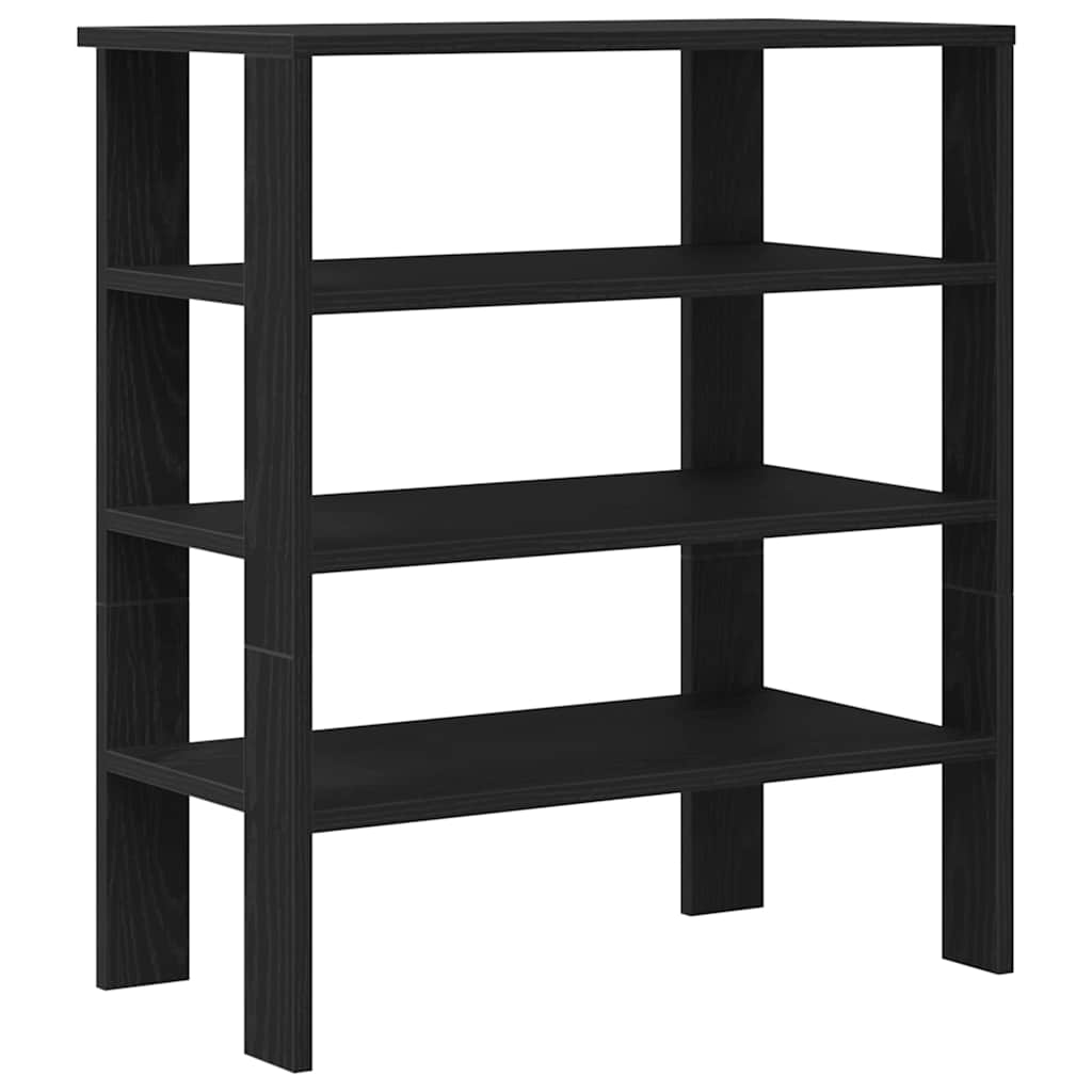 Skohylle svart 61x32x70 cm konstruert tre