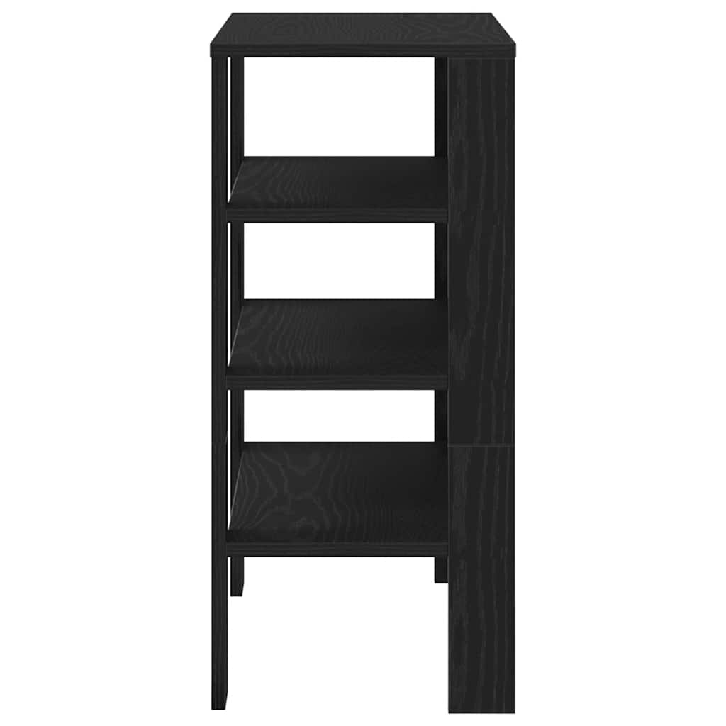 Skohylle svart 61x32x70 cm konstruert tre