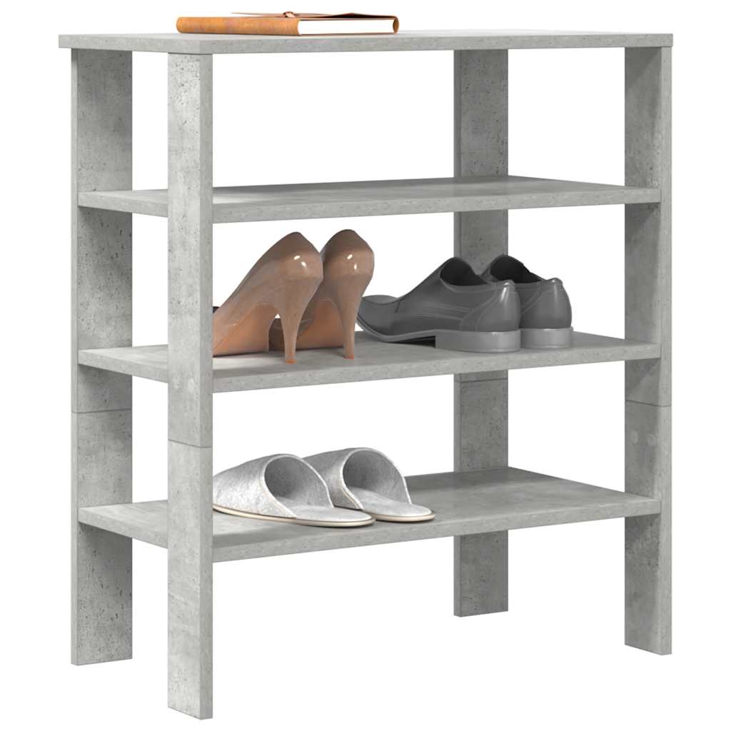 Skohylle betonggrå 61x32x70 cm konstruert tre