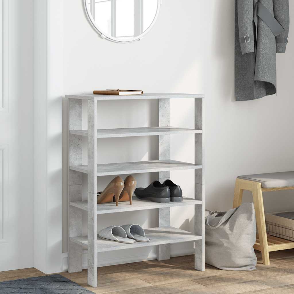 Skohylle betonggrå 61x32x87,5 cm konstruert tre