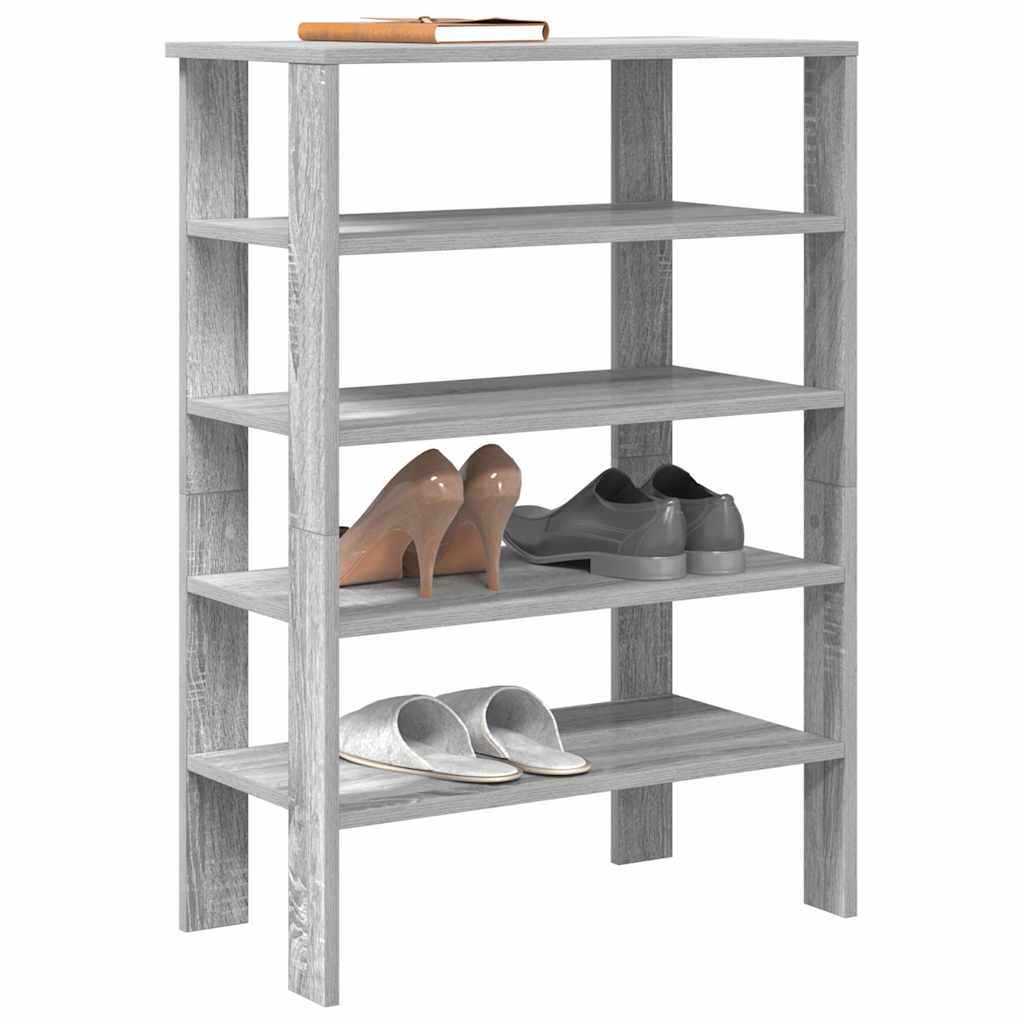 Skohylle grå sonoma 61x32x87,5 cm konstruert tre