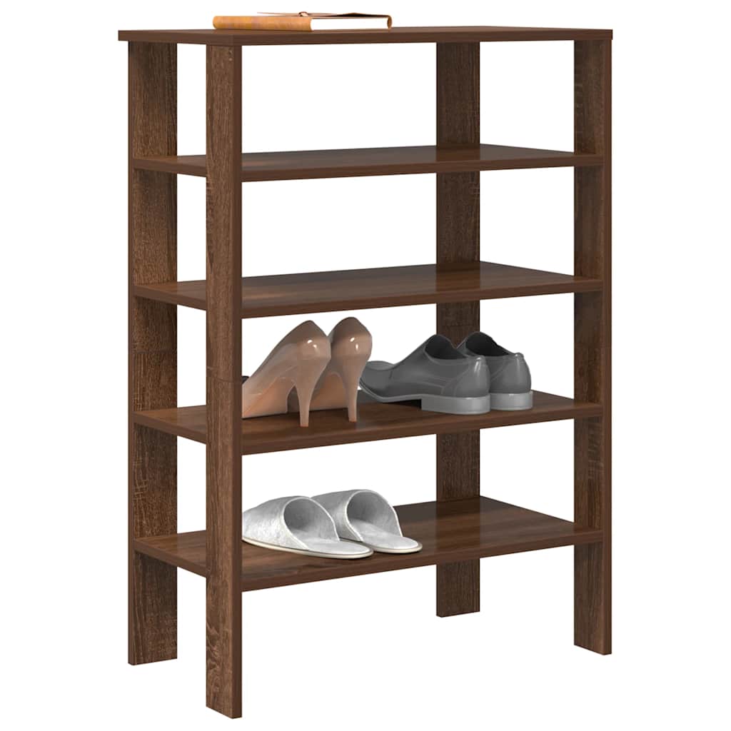 Skohylle brun eik 61x32x87,5 cm konstruert tre