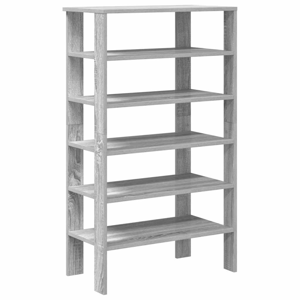 Skohylle grå sonoma 61x32x105 cm konstruert tre