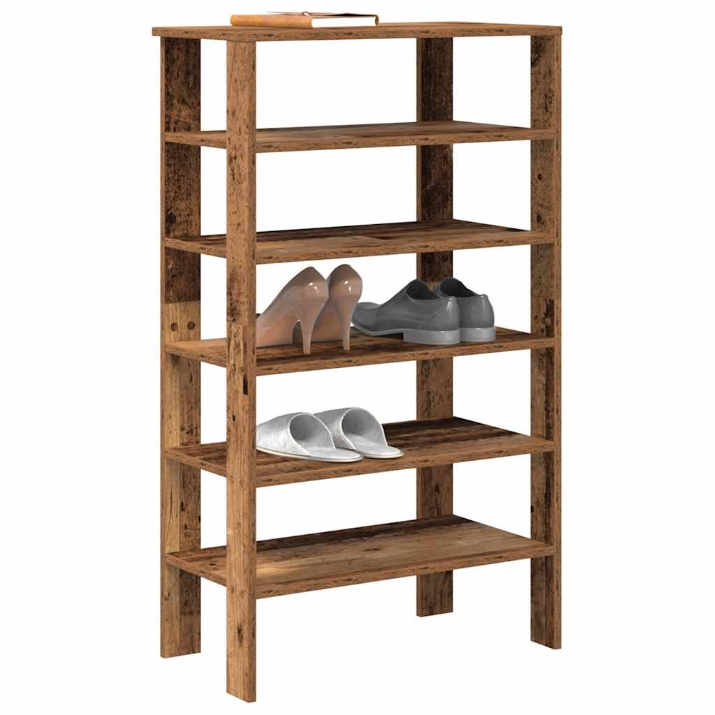 Skohylle gammelt tre 61x32x105 cm konstruert tre