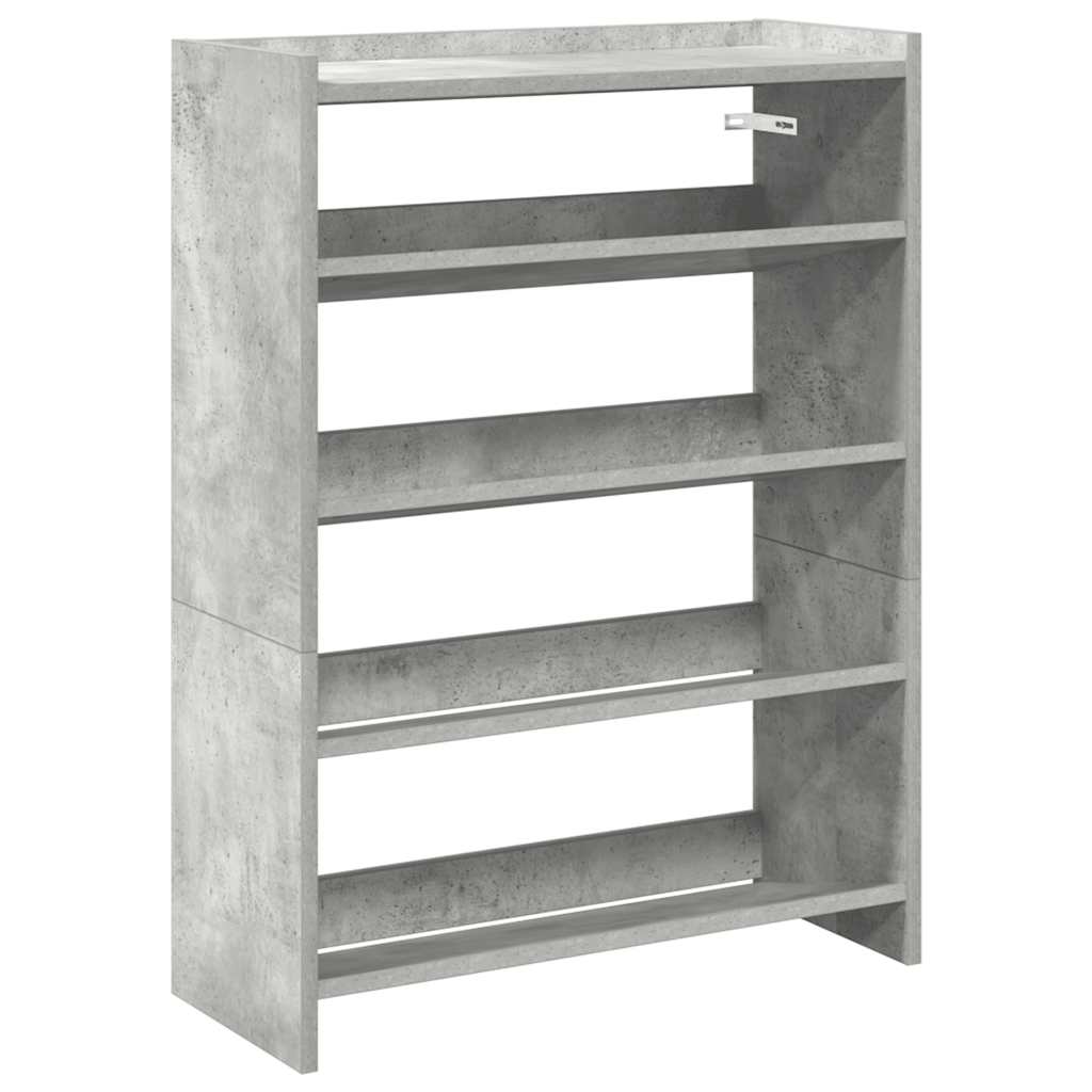 Skohylle betonggrå 60x25x81 cm konstruert tre