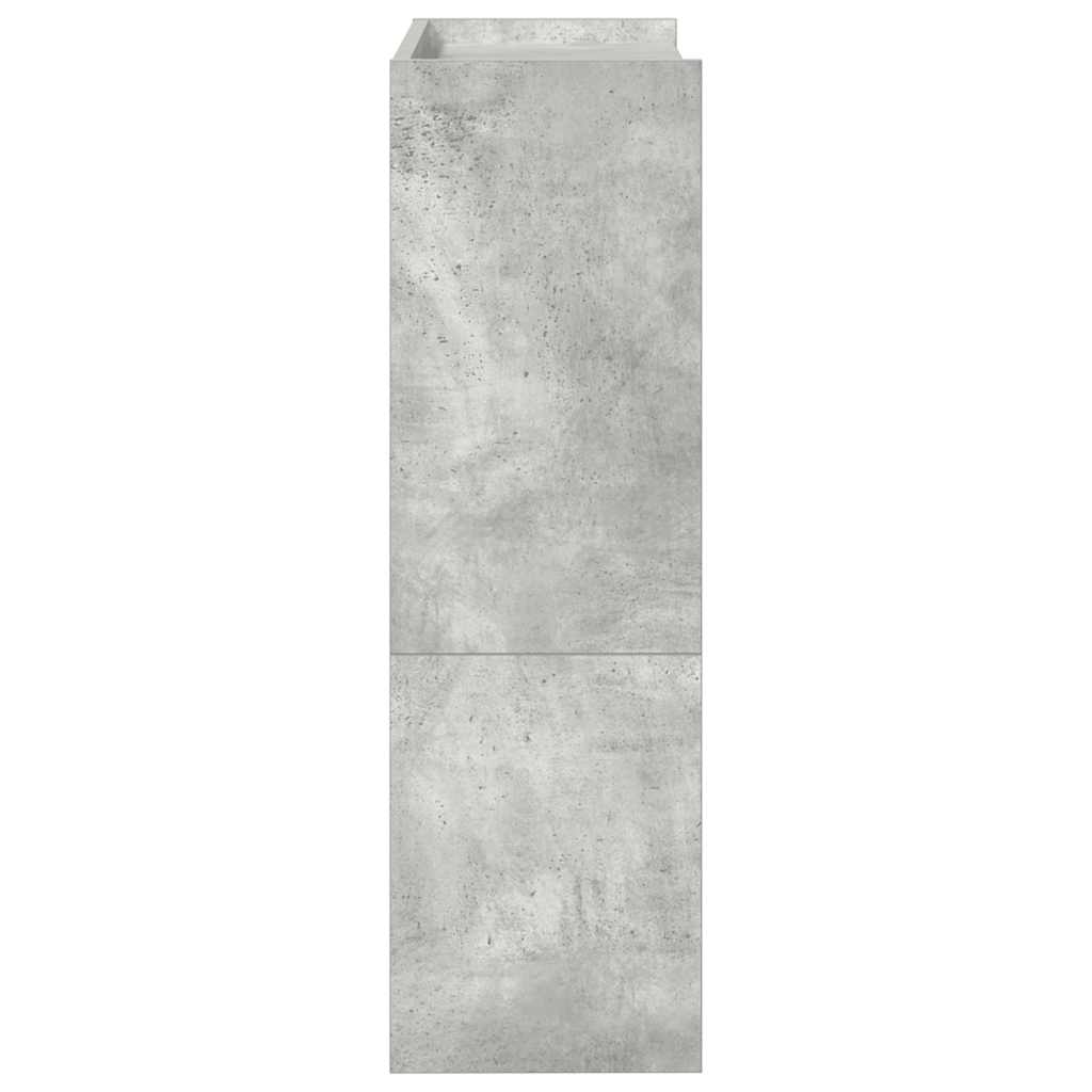 Skohylle betonggrå 60x25x81 cm konstruert tre