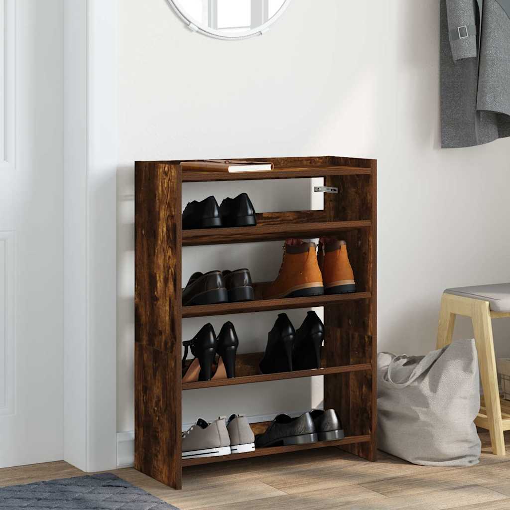 Skohylle røkt eik 60x25x81 cm konstruert tre