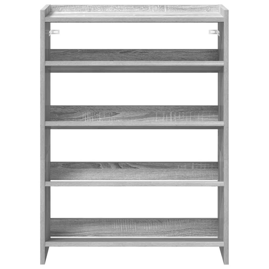 Skohylle grå sonoma 60x25x81 cm konstruert tre