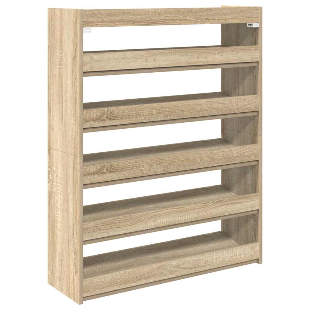 Skohylle sonoma eik 80x25x100 cm konstruert tre