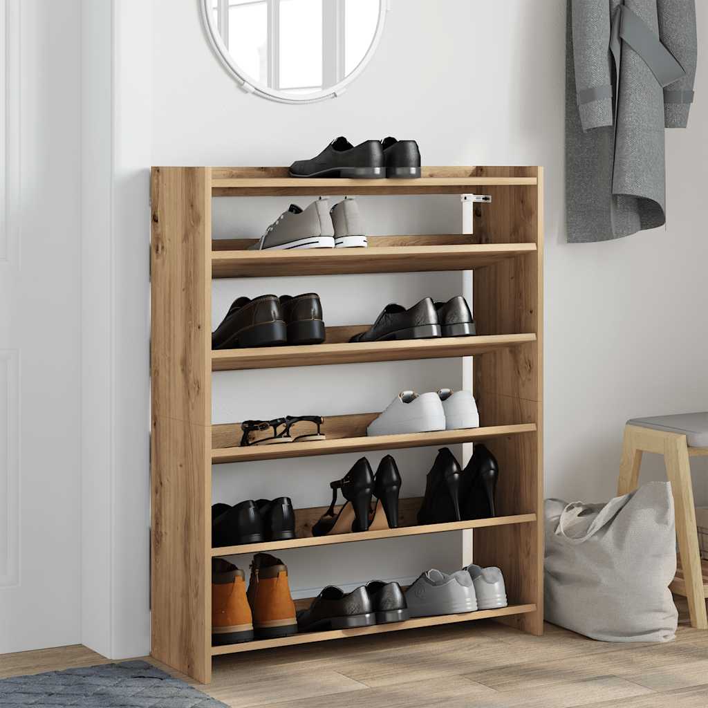 Skohylle artisan eik 80x25x100 cm konstruert tre
