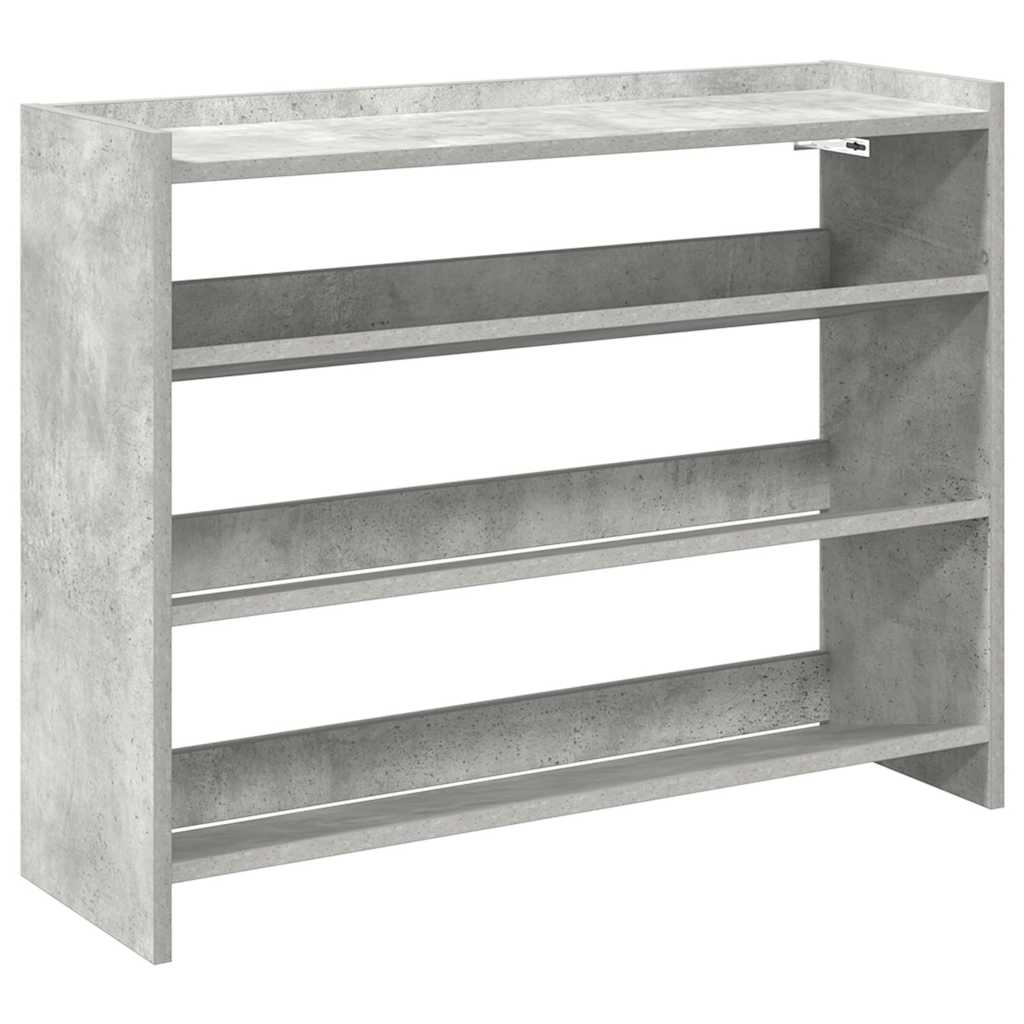 Skohylle betonggrå 80x25x62 cm konstruert tre