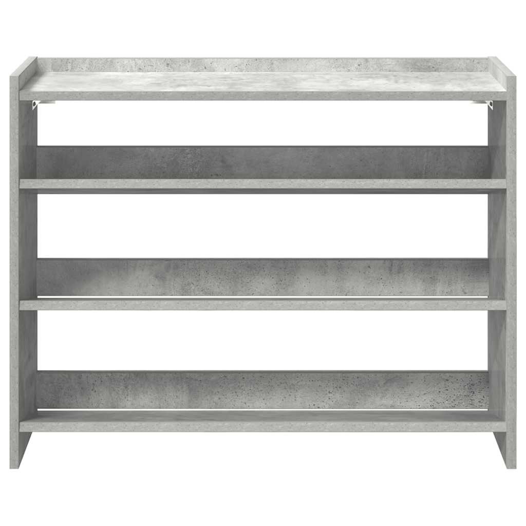 Skohylle betonggrå 80x25x62 cm konstruert tre