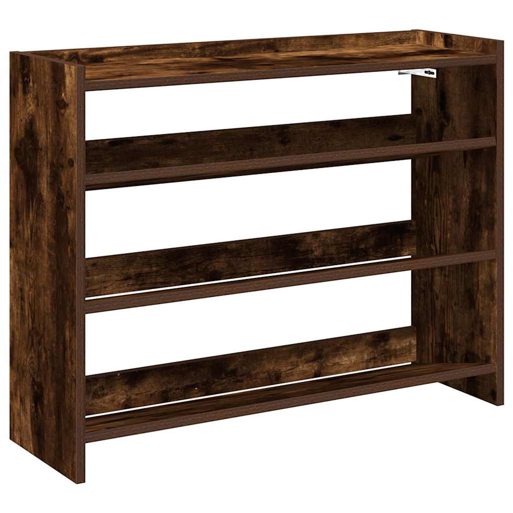 Skohylle røkt eik 80x25x62 cm konstruert tre