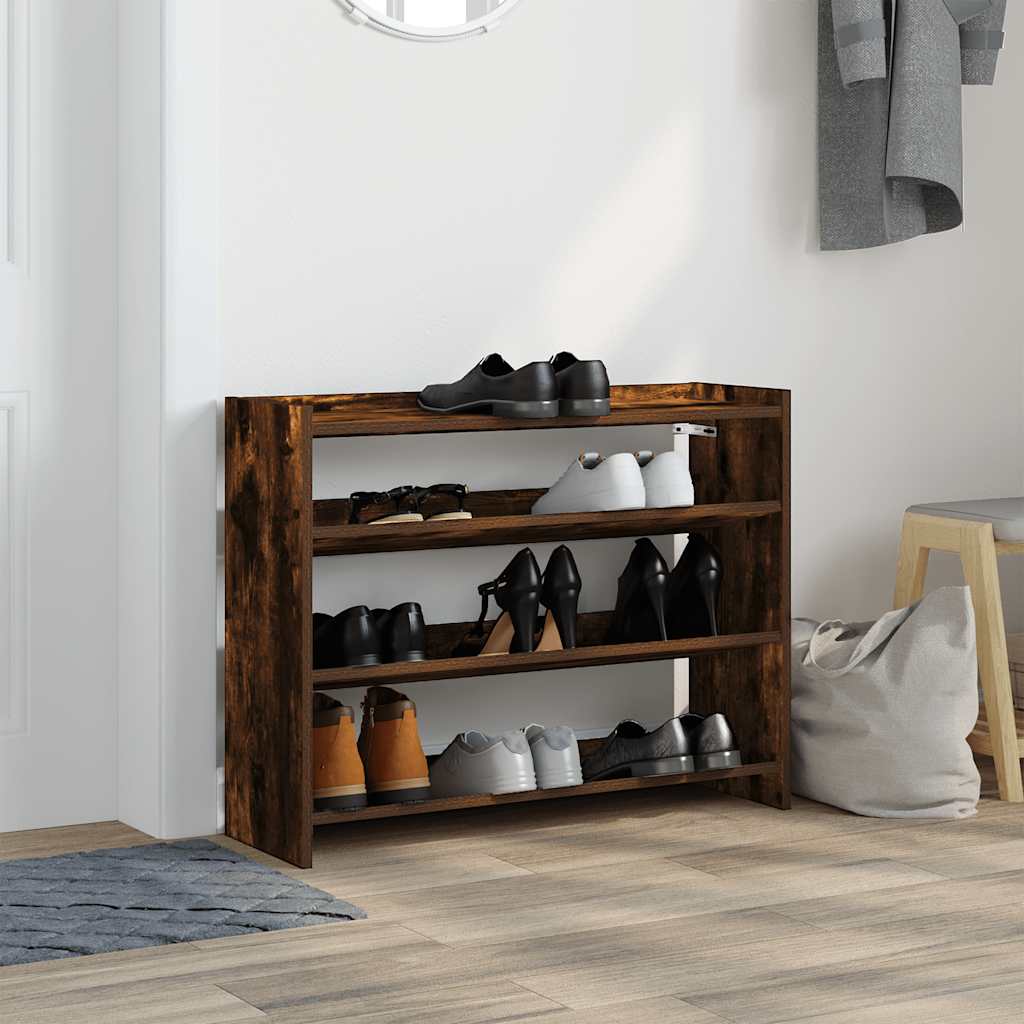 Skohylle røkt eik 80x25x62 cm konstruert tre