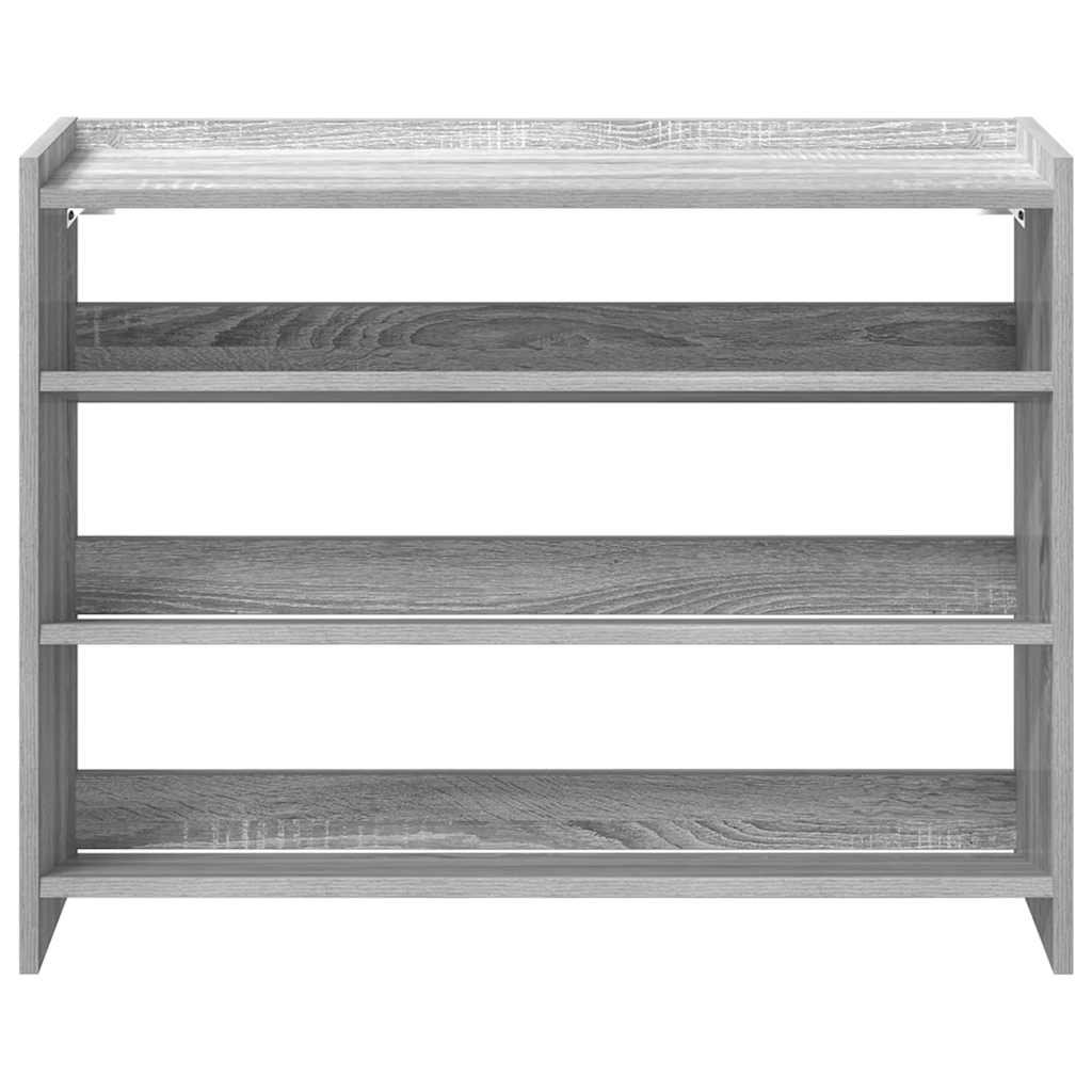 Skohylle grå sonoma 80x25x62 cm konstruert tre