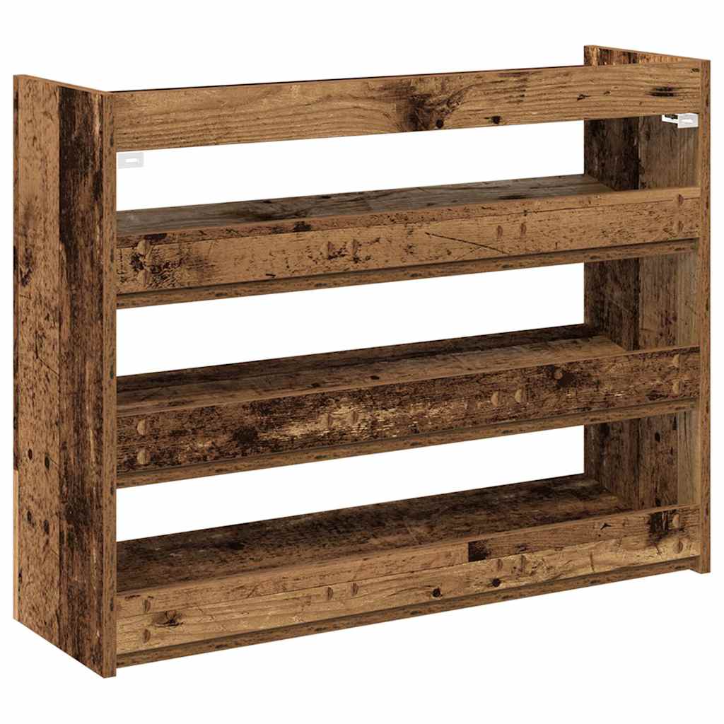 Skohylle gammelt tre 80x25x62 cm konstruert tre