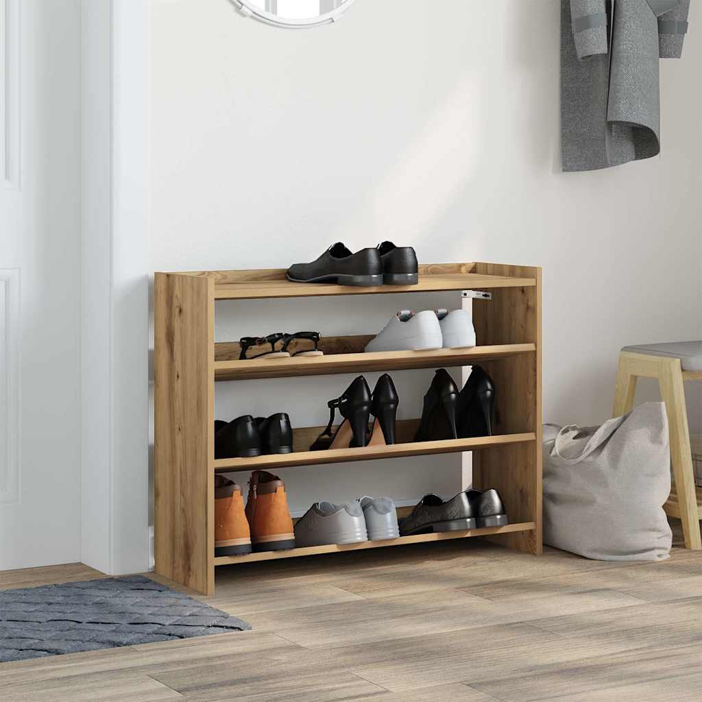 Skohylle artisan eik 80x25x62 cm konstruert tre