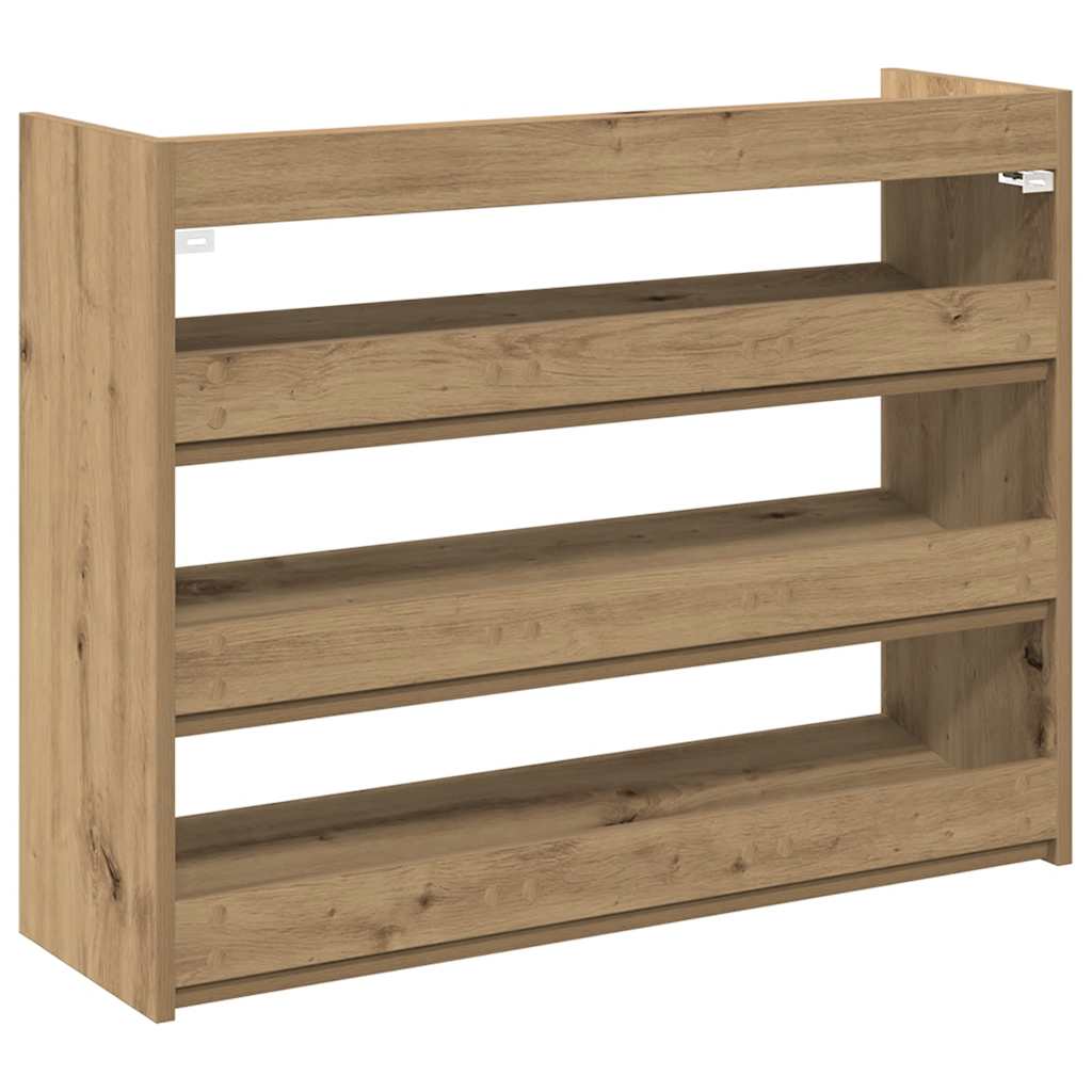 Skohylle artisan eik 80x25x62 cm konstruert tre