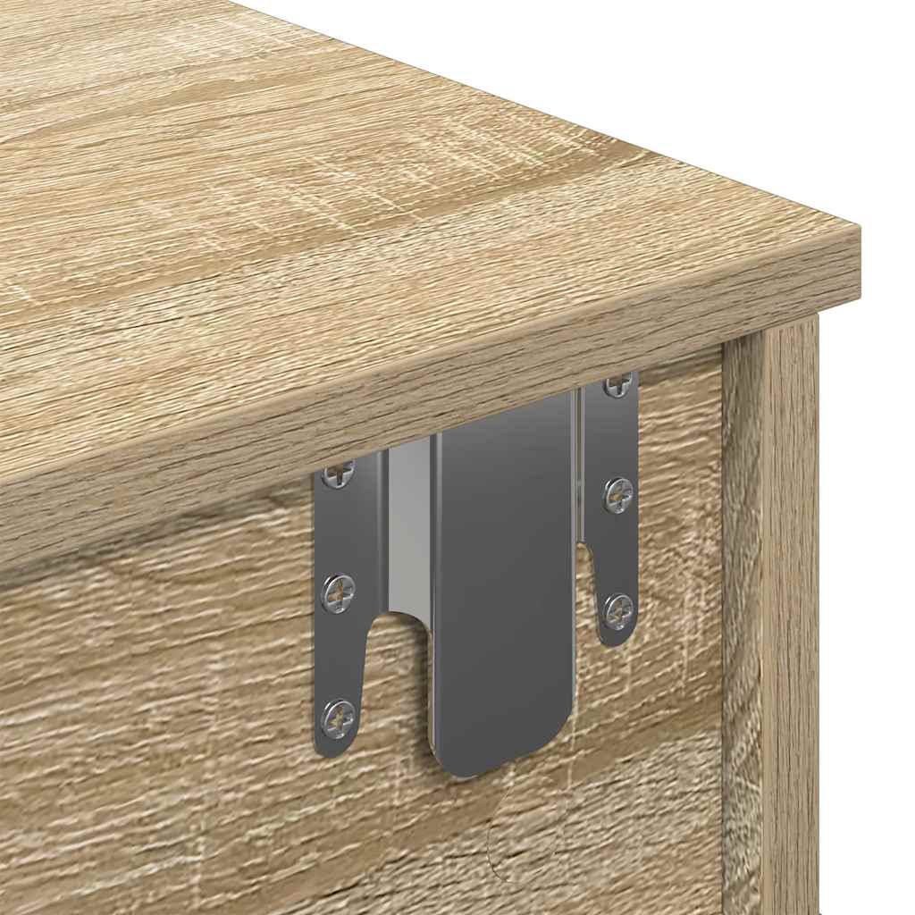 Vegghylle med skuffer sonoma eik 60x28x15 cm konstruert tre