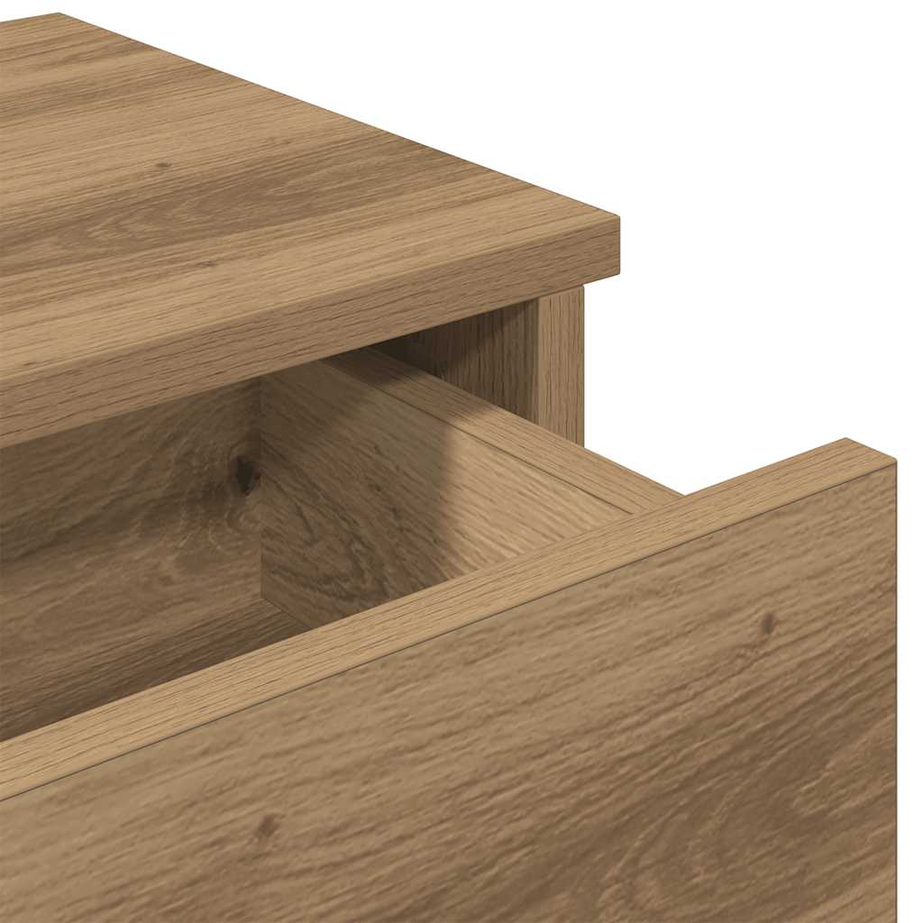 Vegghylle med skuffer artisian eik 60x28x15 cm konstruert tre