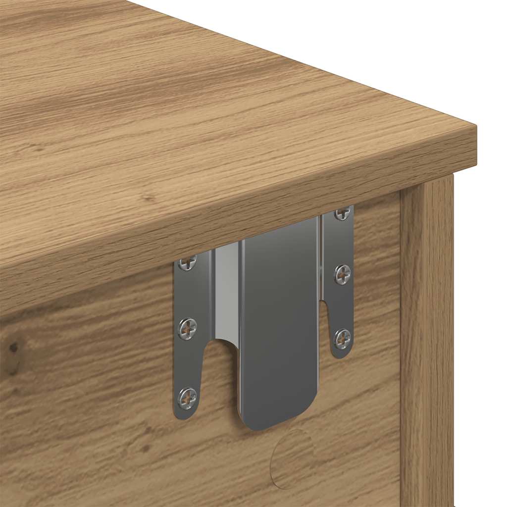 Vegghylle med skuffer artisian eik 60x28x15 cm konstruert tre
