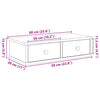 Vegghylle med skuffer artisian eik 60x28x15 cm konstruert tre