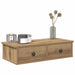 Vegghylle med skuffer artisian eik 60x28x15 cm konstruert tre