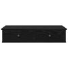 Vegghylle med skuffer svart 80x31x17 cm konstruert tre