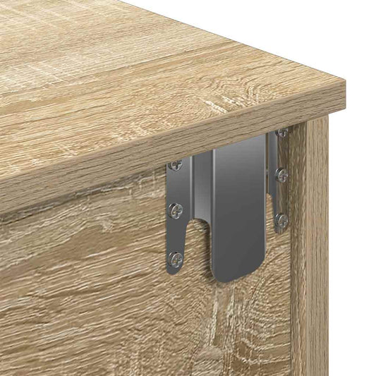Vegghylle med skuffer sonoma eik 80x34x17 cm konstruert tre
