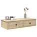 Vegghylle med skuffer sonoma eik 80x34x17 cm konstruert tre