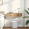 Vegghylle med skuffer artisian eik 80x31x17 cm konstruert tre