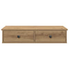 Vegghylle med skuffer artisian eik 80x31x17 cm konstruert tre