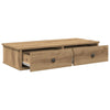 Vegghylle med skuffer artisian eik 80x31x17 cm konstruert tre