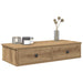 Vegghylle med skuffer artisian eik 80x31x17 cm konstruert tre