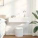 Vegghylle med skuffer hvit 80x33x17 cm konstruert tre