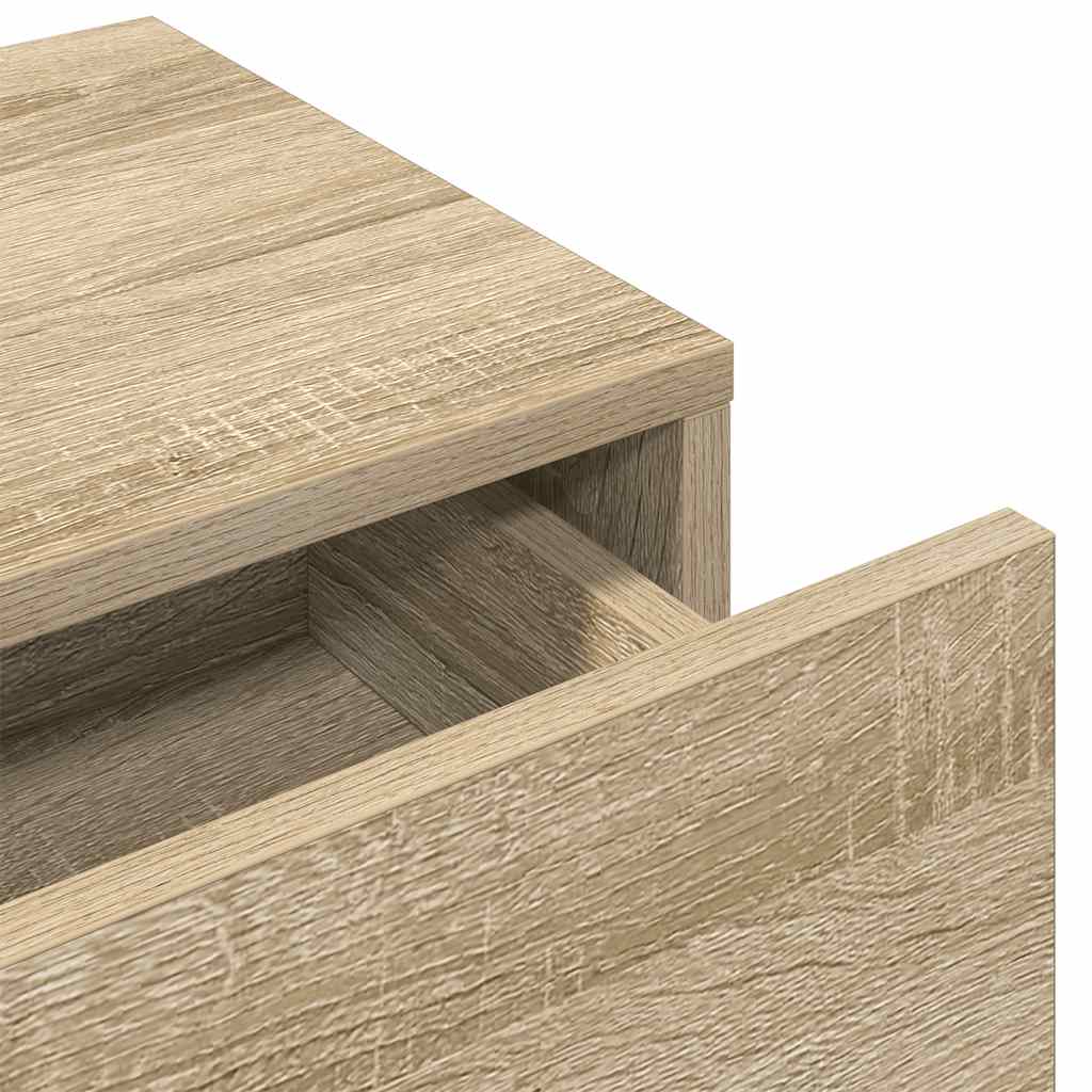 Vegghylle med skuffer sonoma eik 80x33x17 cm konstruert tre vidaXL