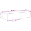 Vegghylle med skuffer sonoma eik 80x33x17 cm konstruert tre