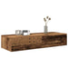 Vegghylle med skuffer gammelt tre 100x36x19 cm konstruert tre