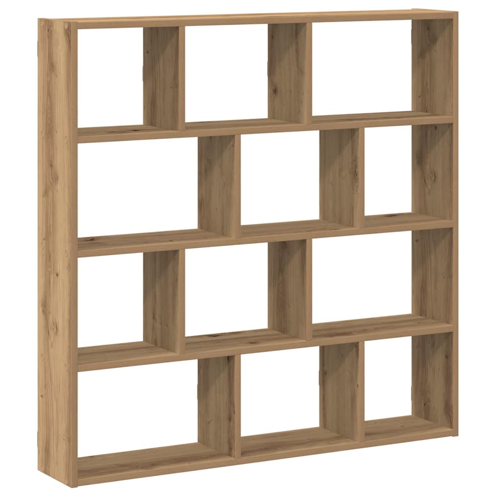 Kubeformet vegghylle 12 rom artisan eik konstruert tre
